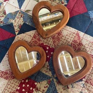 Rustic antique Heart-Shaped Wooden Mirrors